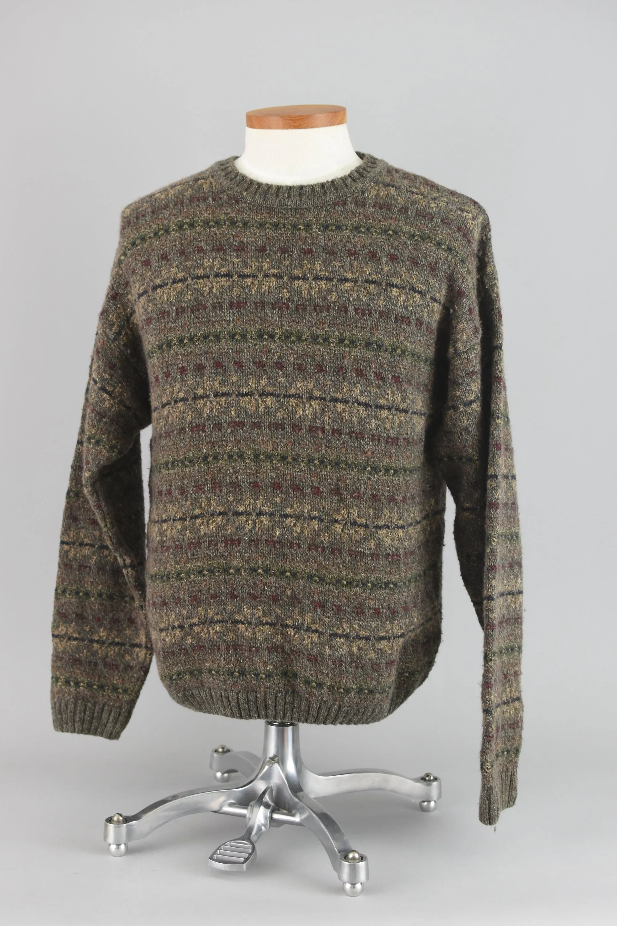 90s Wool Blend Multicolored Winter Sweater Northwest Territory Men's Medium