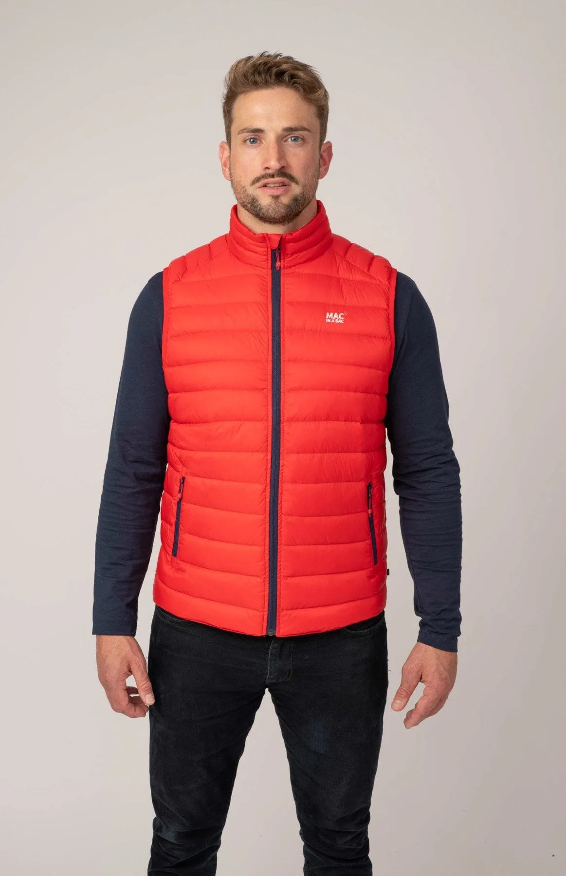 Alpine Mens Down Gilet - Red