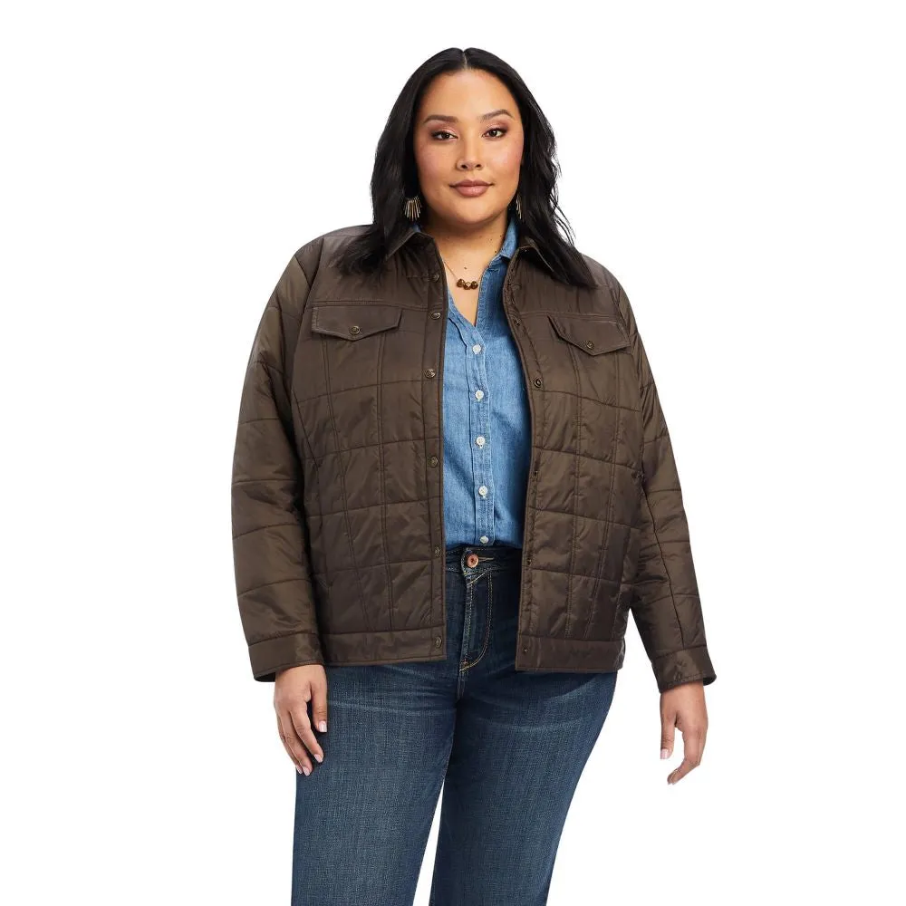 'Ariat' Women's Puffer Trucker Insulated Jacket - Banyan Bark