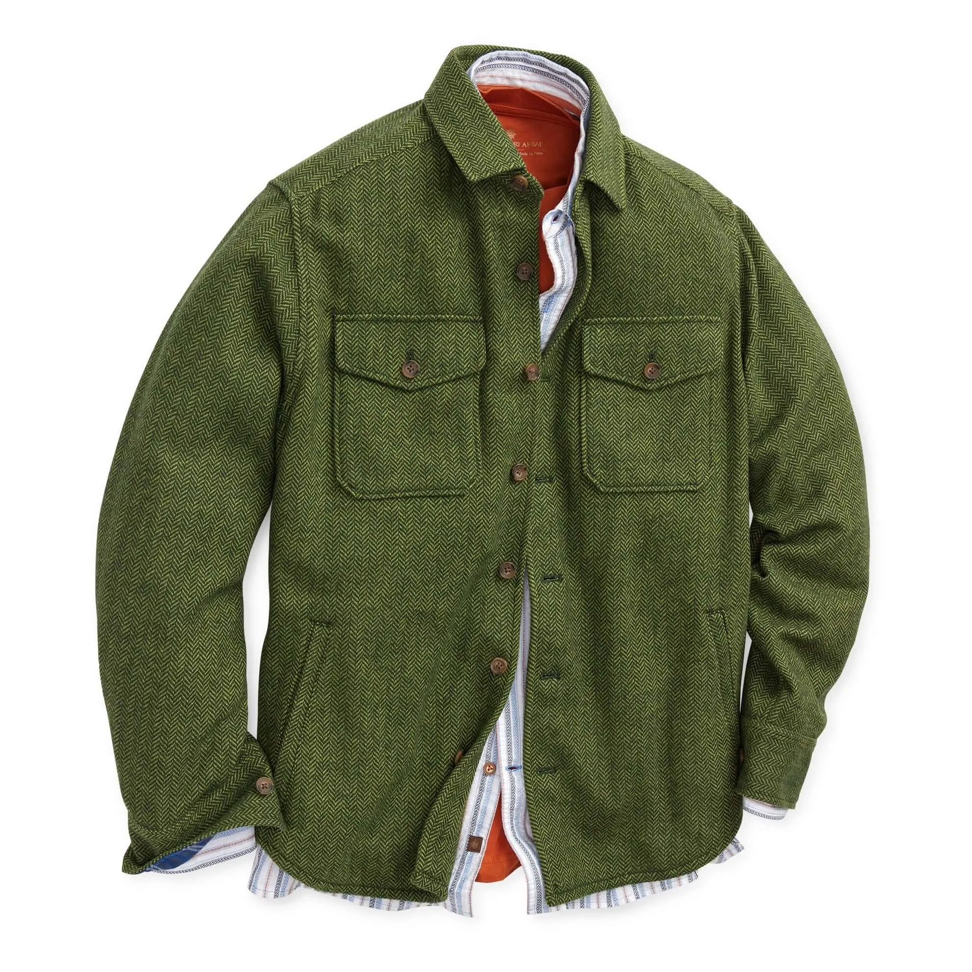 Back East Herringbone Shacket - Tall