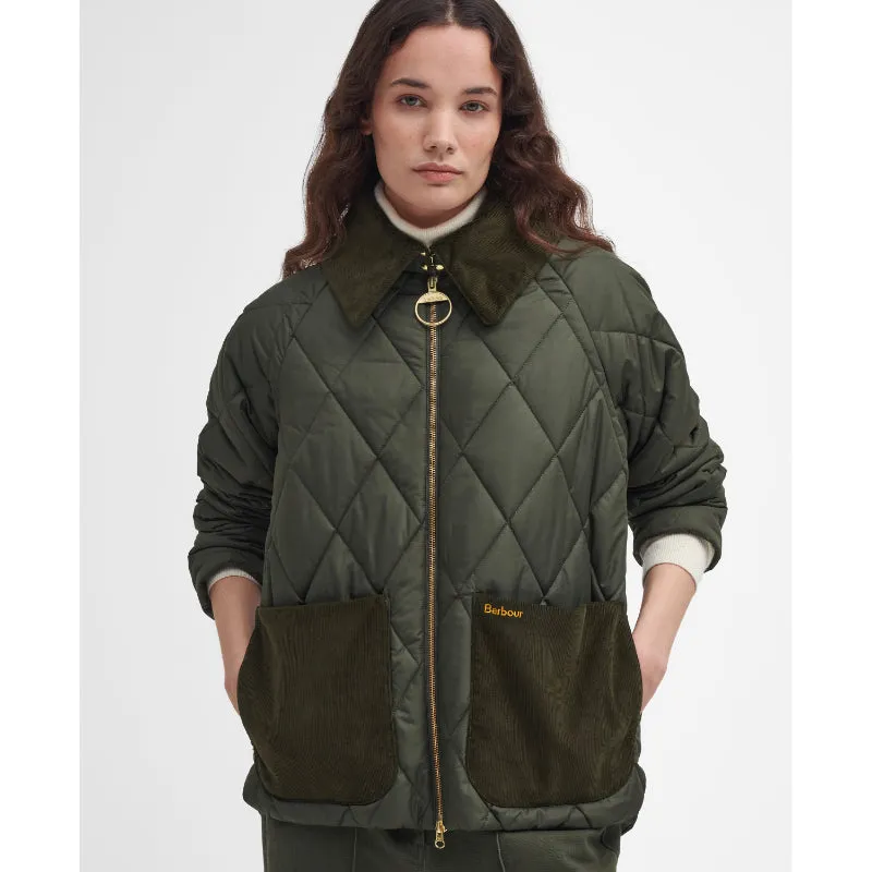 Barbour Dalroy Quilt Ladies Jacket - Olive/Ancient