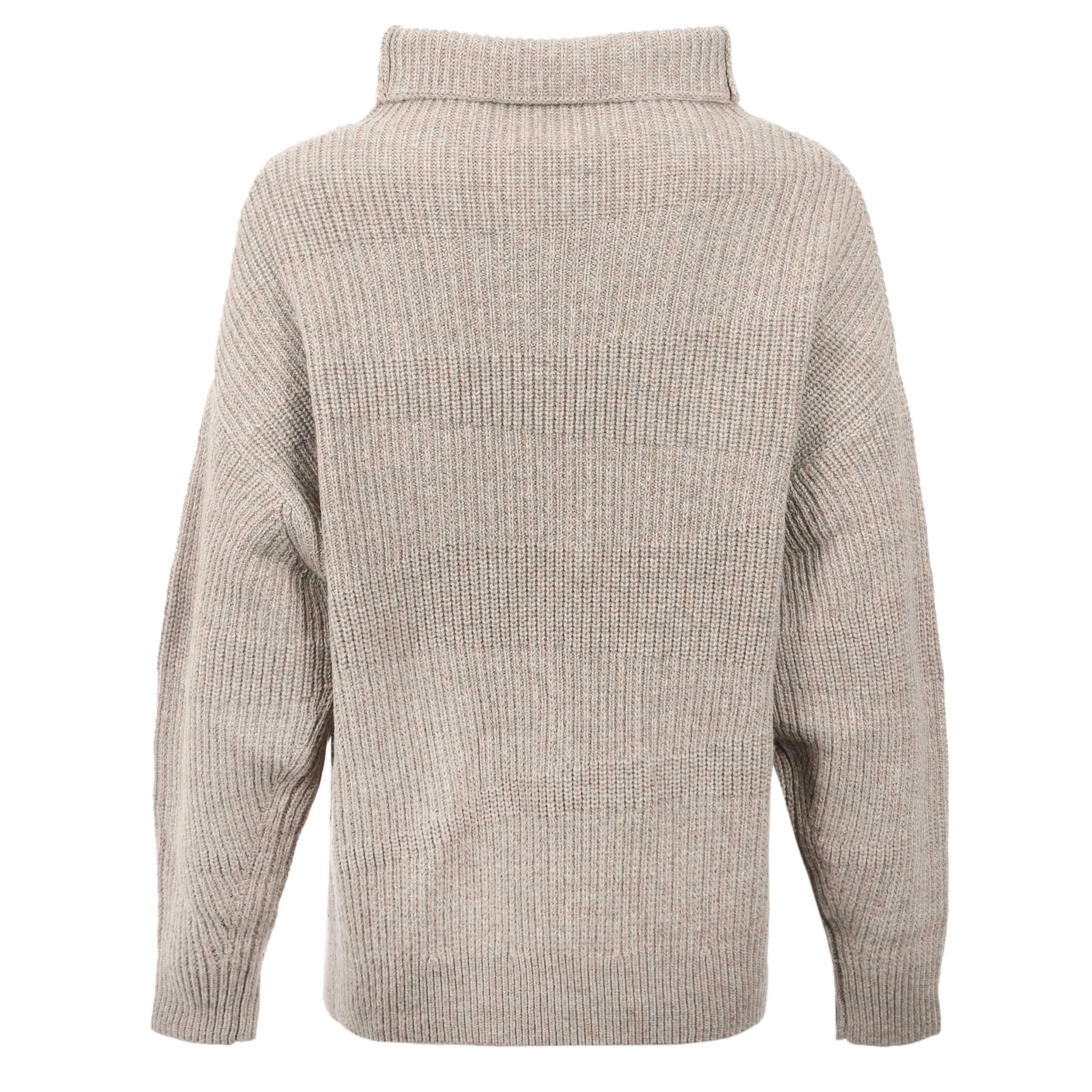 Belstaff Eden Mock Neck Jumper Ladies Knitwear in Fossil