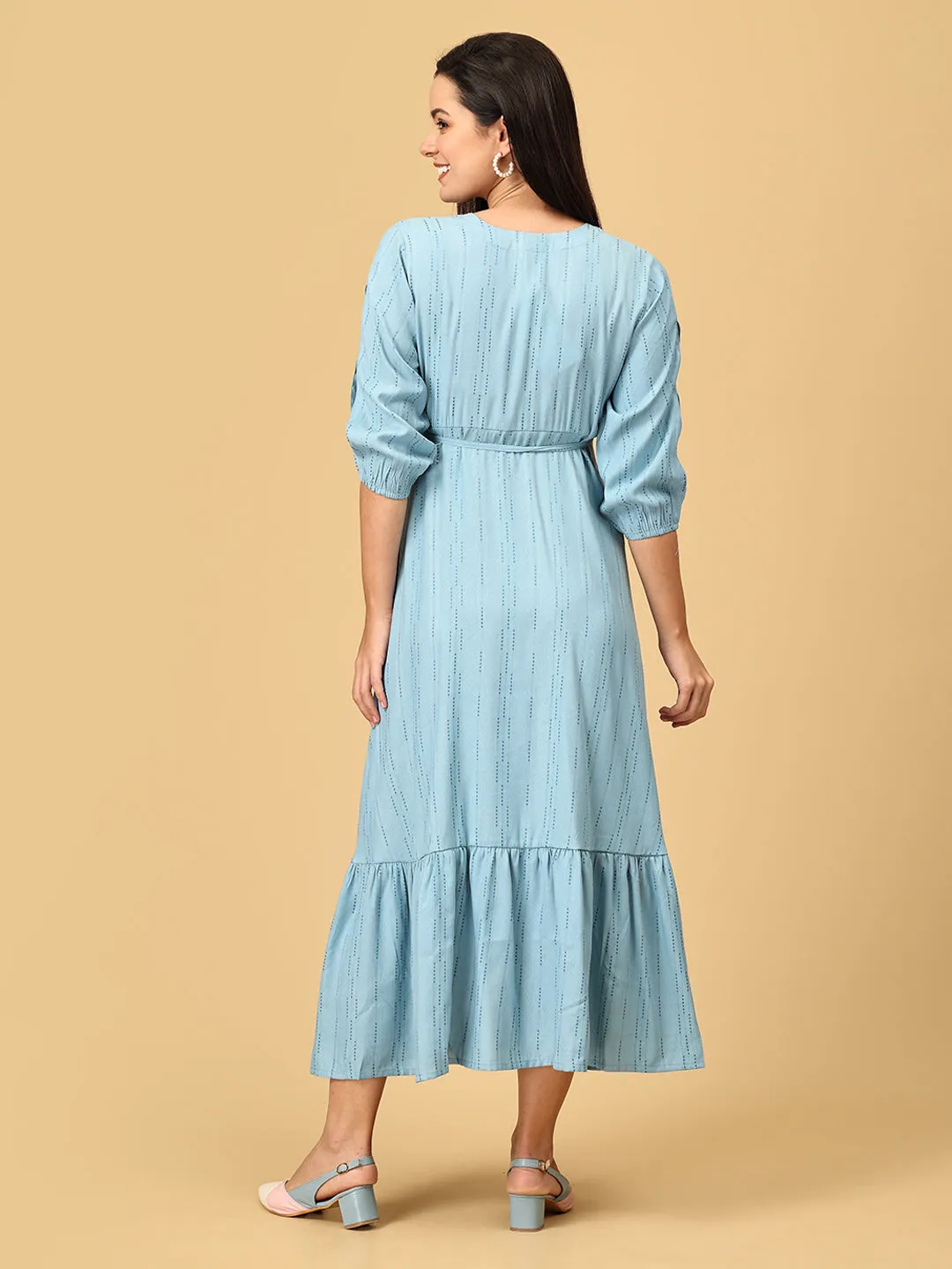 Blue Belle Maternity Wrap Dress