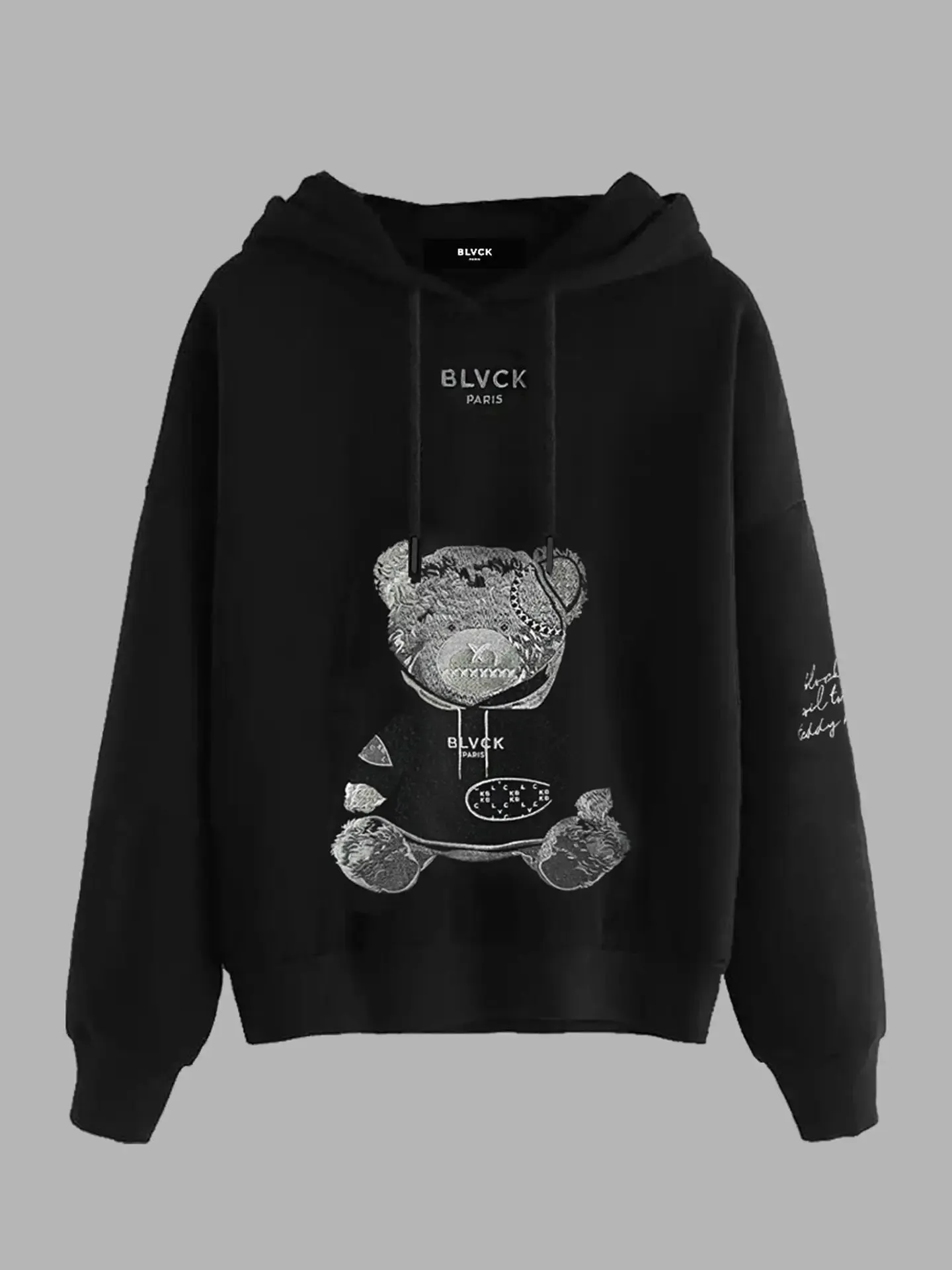 Blvck Evil Twin Teddy Bear Hoodie Black