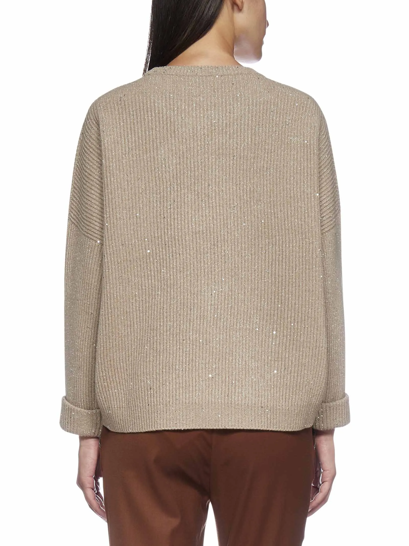 Brunello Cucinelli Ribbed Knit Crewneck Jumper