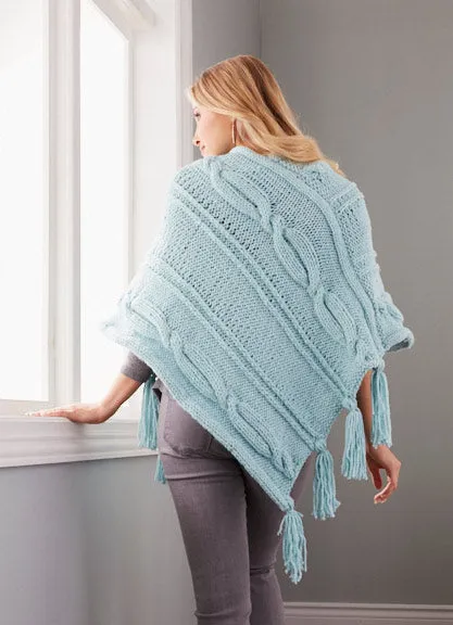 Cabled Panels Poncho