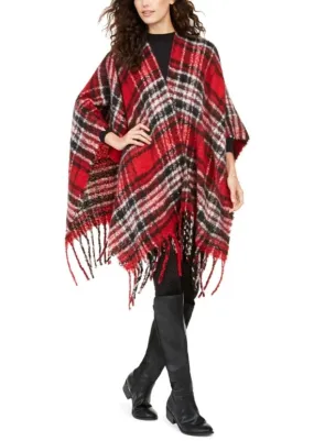 Charter Club Women's Supersoft Brushed Fringed Wrap Shawl Poncho