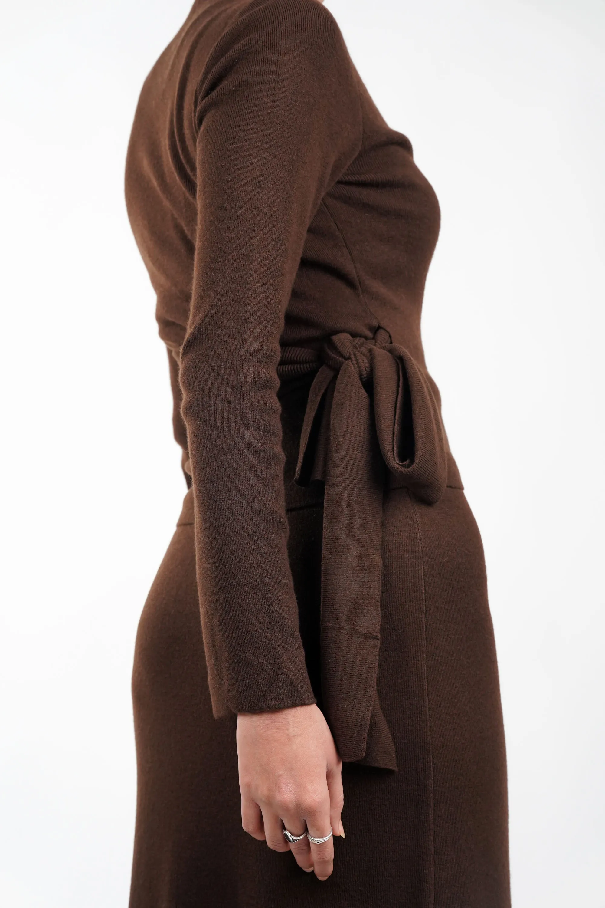 Cocoa Knit Wrap Skirt Co Ord