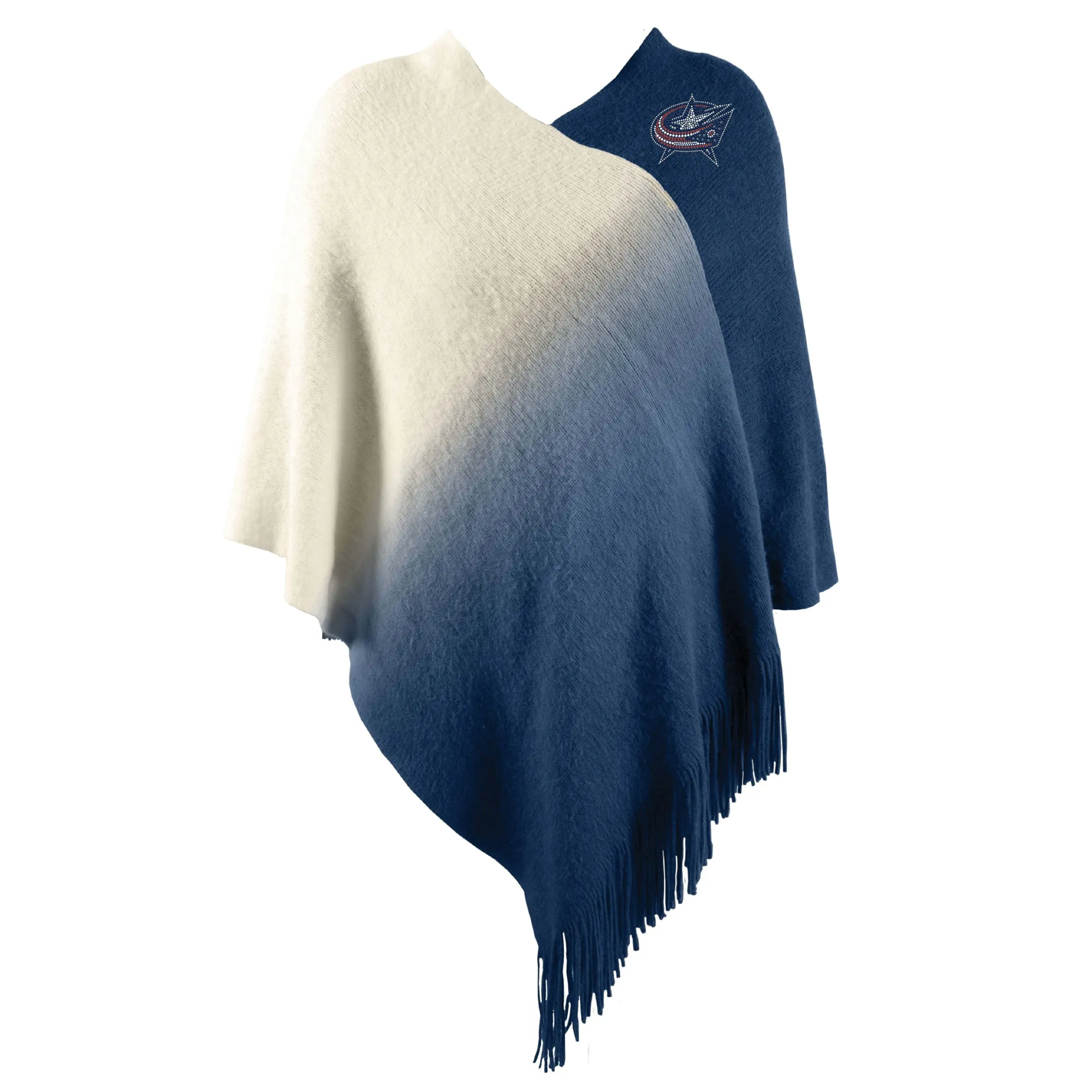 Columbus Blue Jackets Dip Dye Poncho