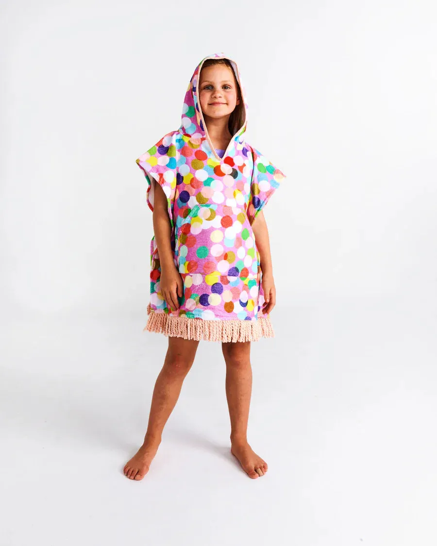 Confetti Pink Terry Poncho