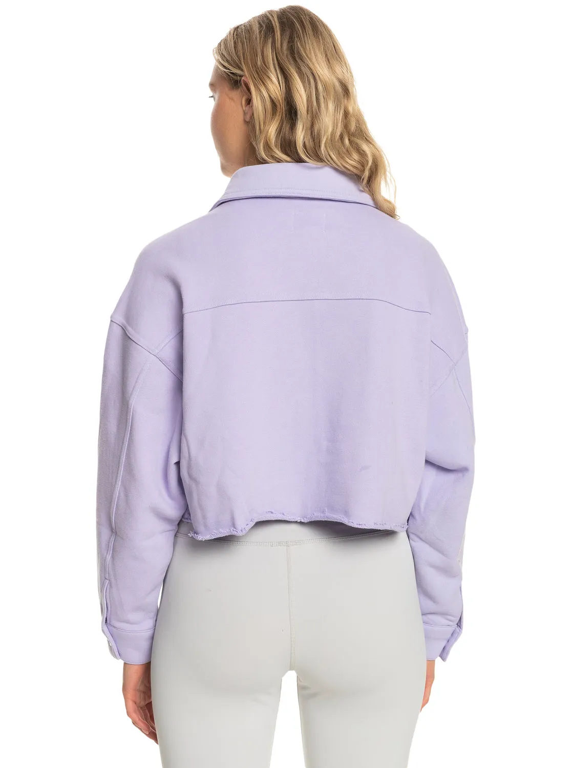 Cropped Shacket - Lavender