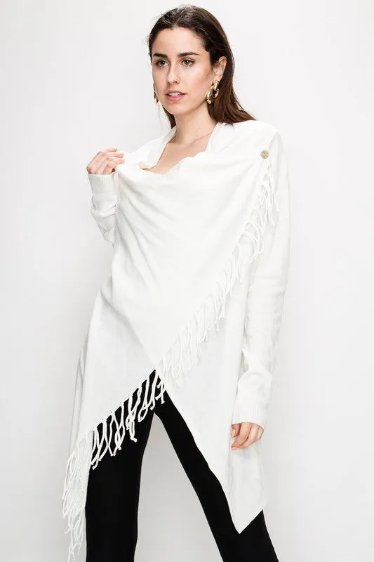 Crossover Fringe Poncho