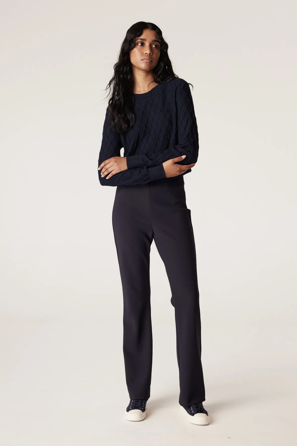 Dana Crepe Pant - Navy