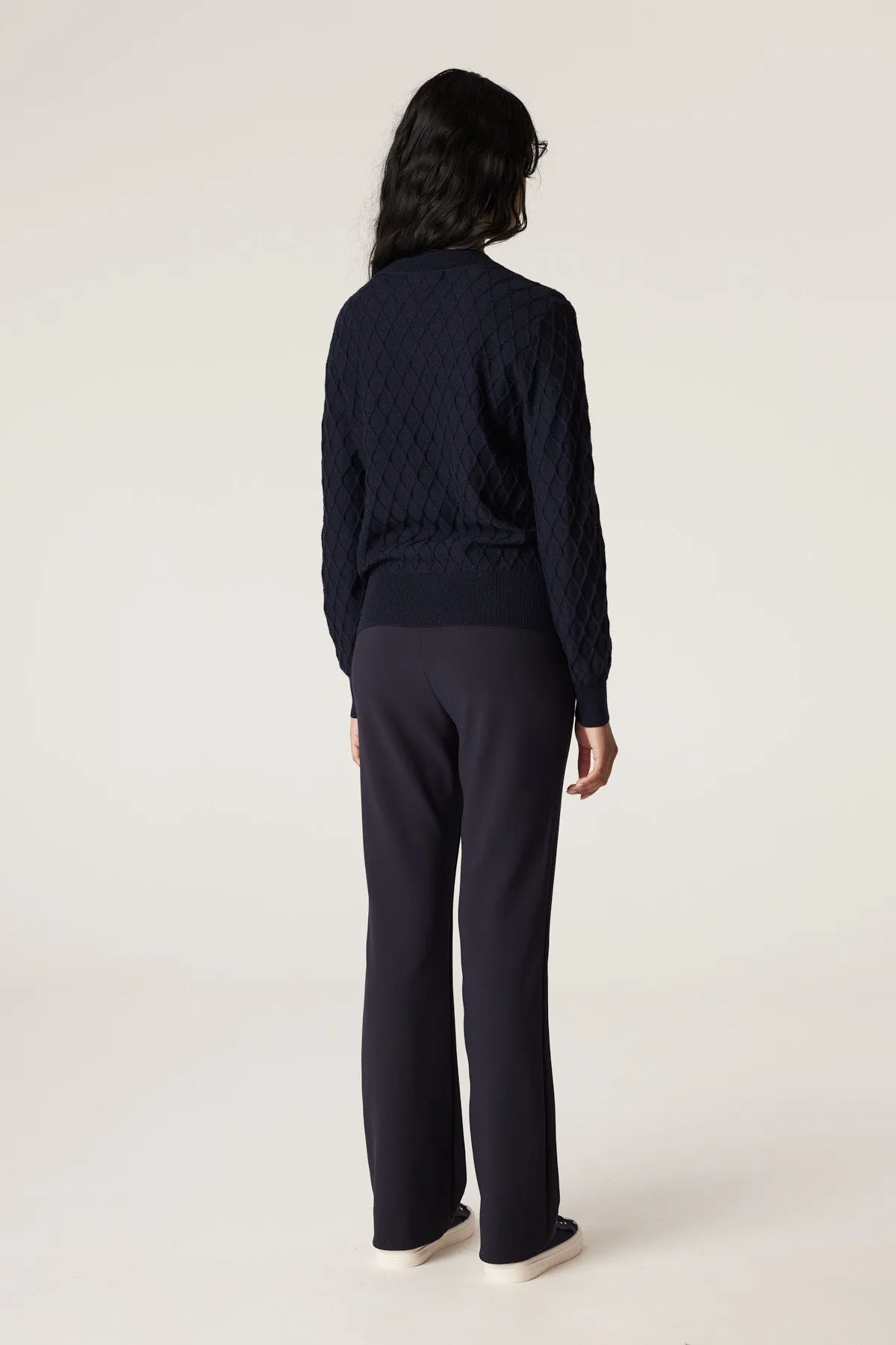 Dana Crepe Pant - Navy