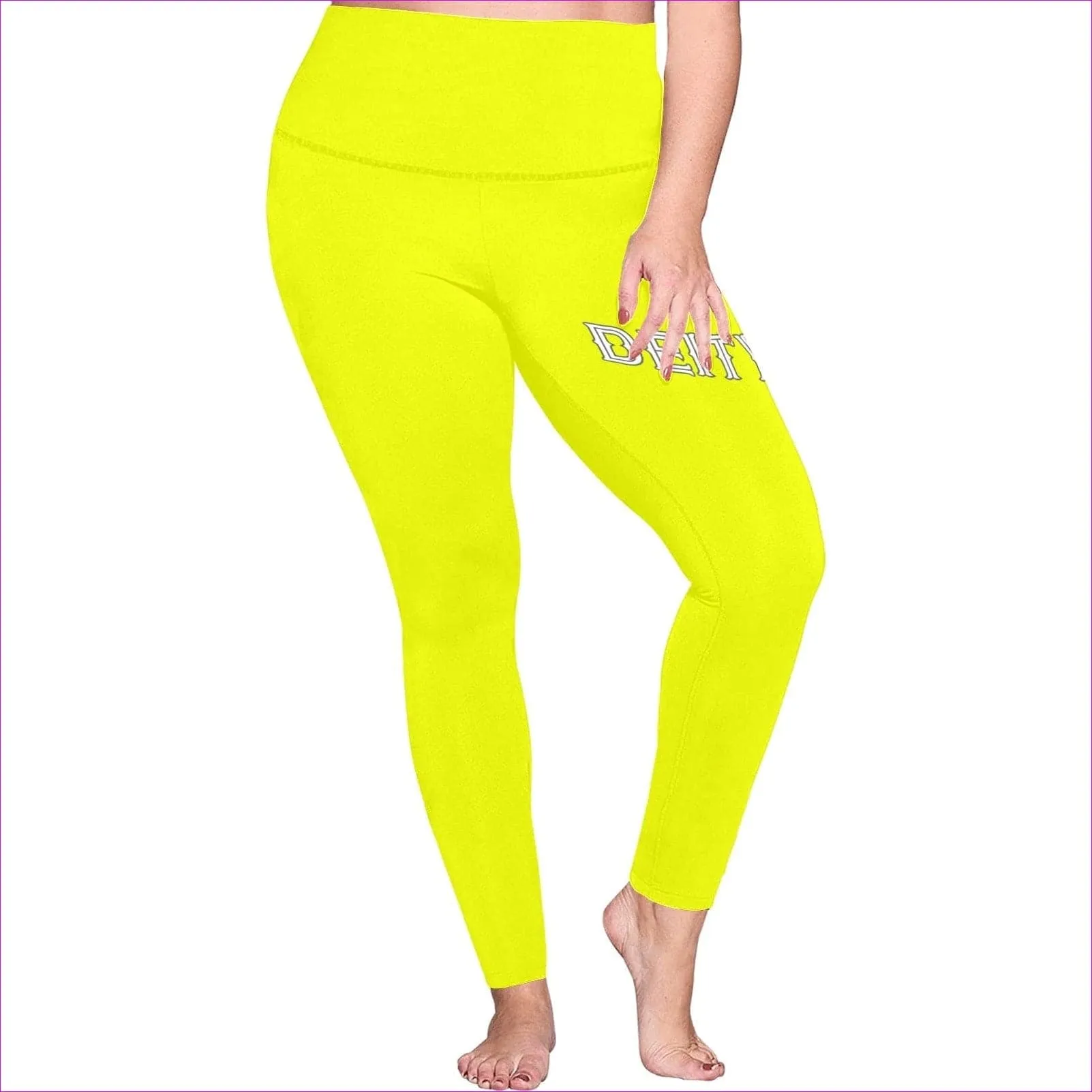 Deity Womens High Waist Leggings Voluptuous ( ) Plus Size - 10 Colors