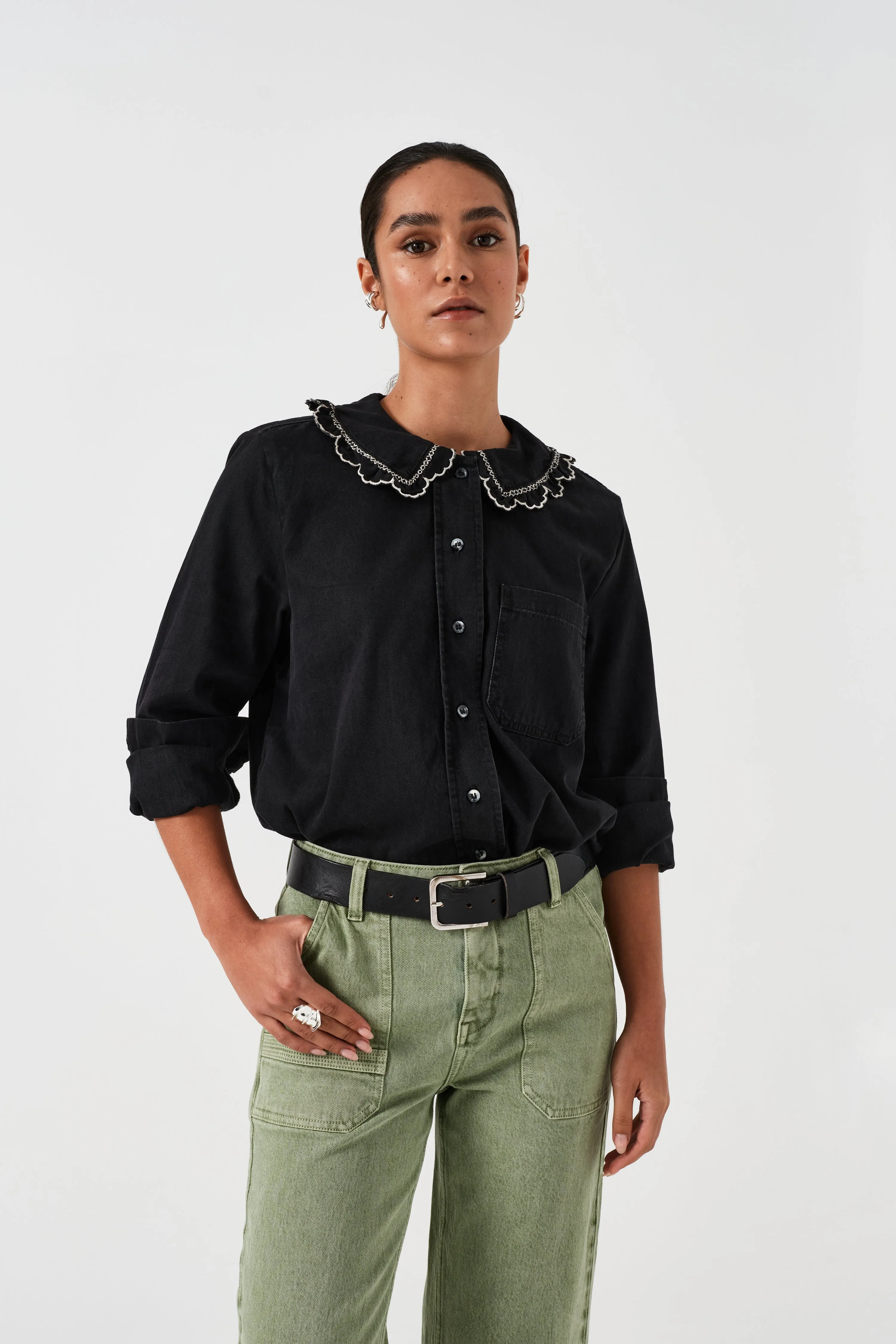 Delilah Blouse in Black