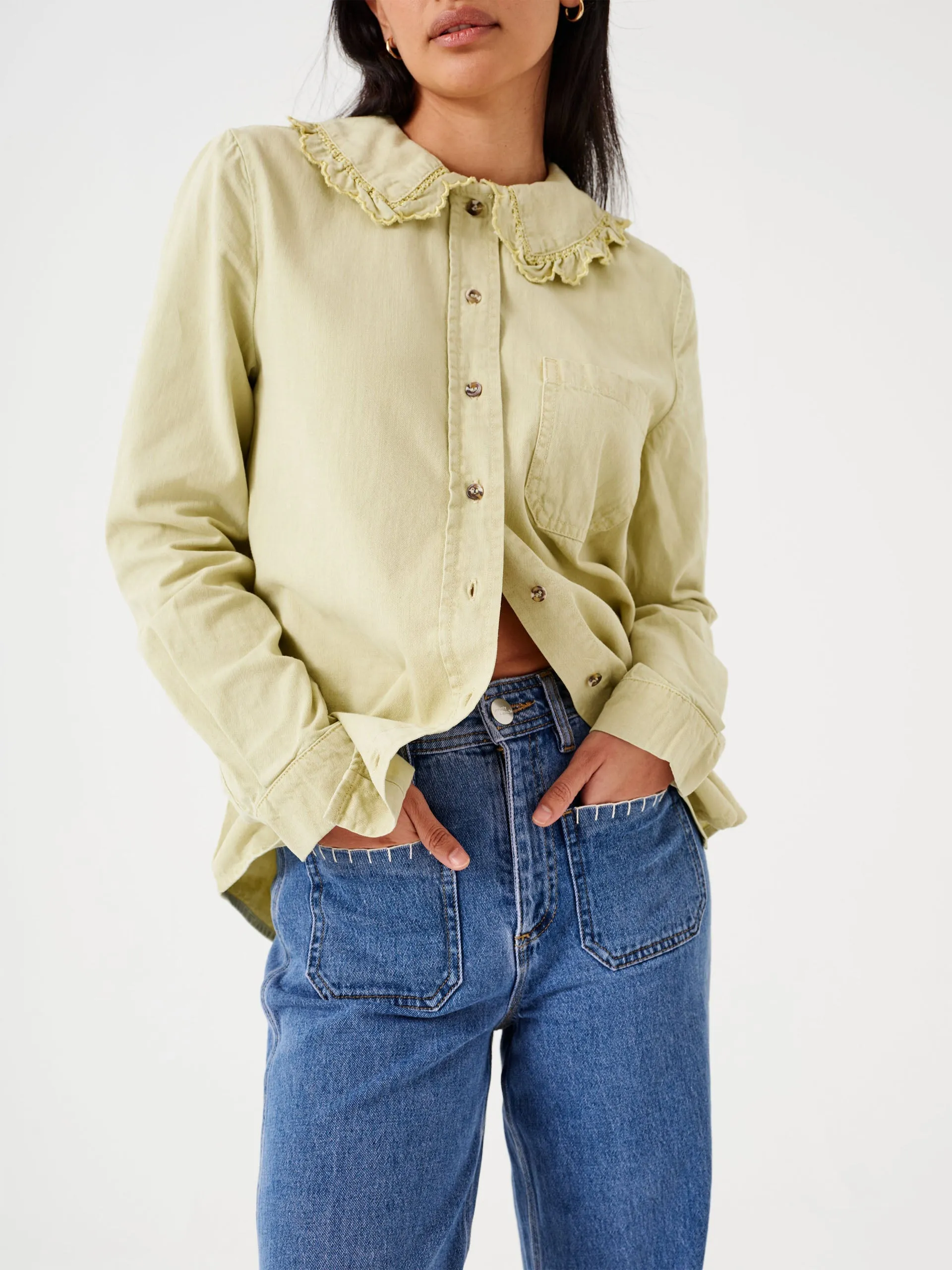 Delilah blouse in buttermilk