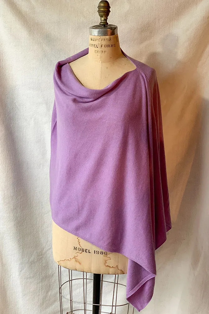 Dolma Cashmere Poncho Lilac