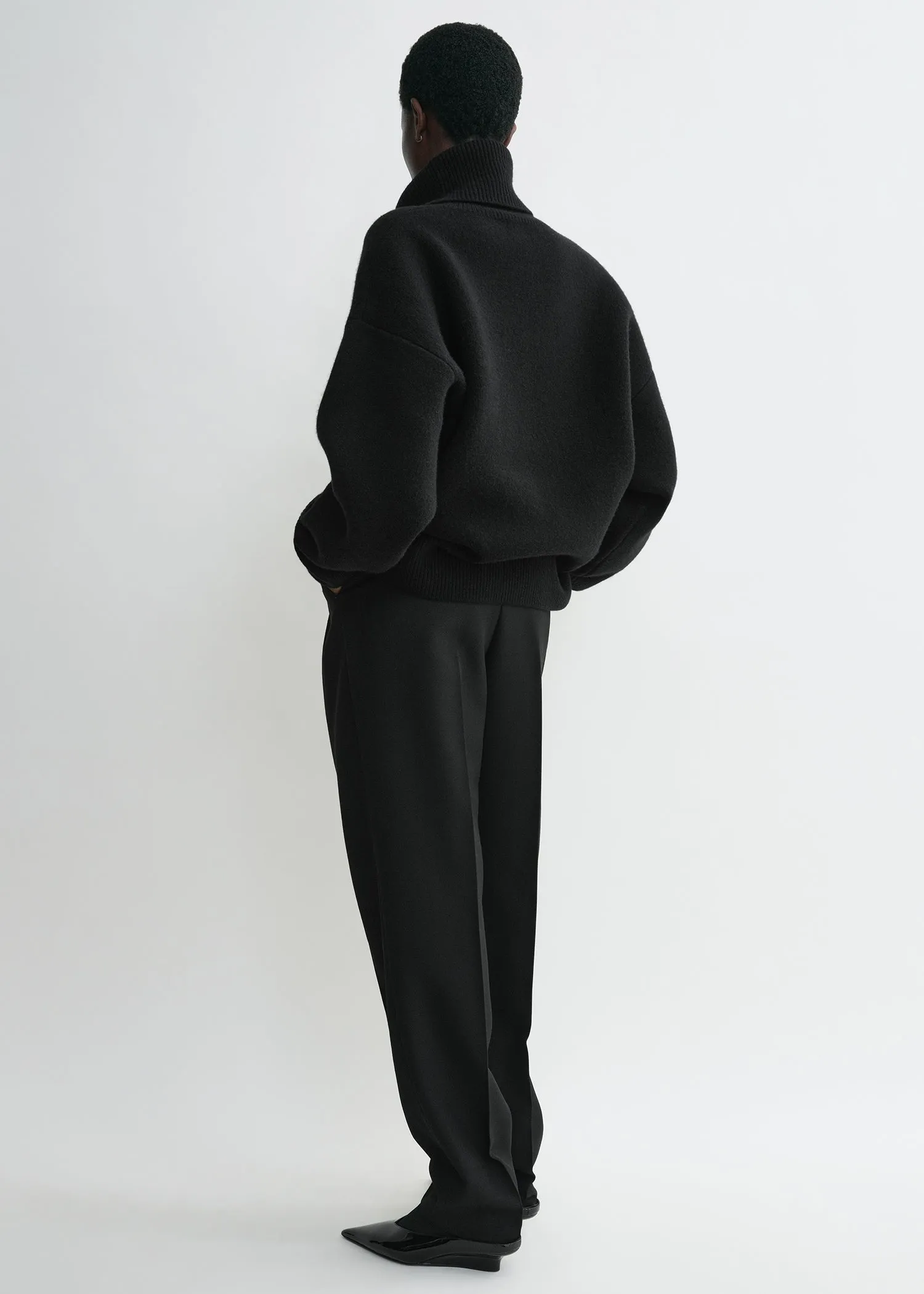 Double-knit turtleneck black