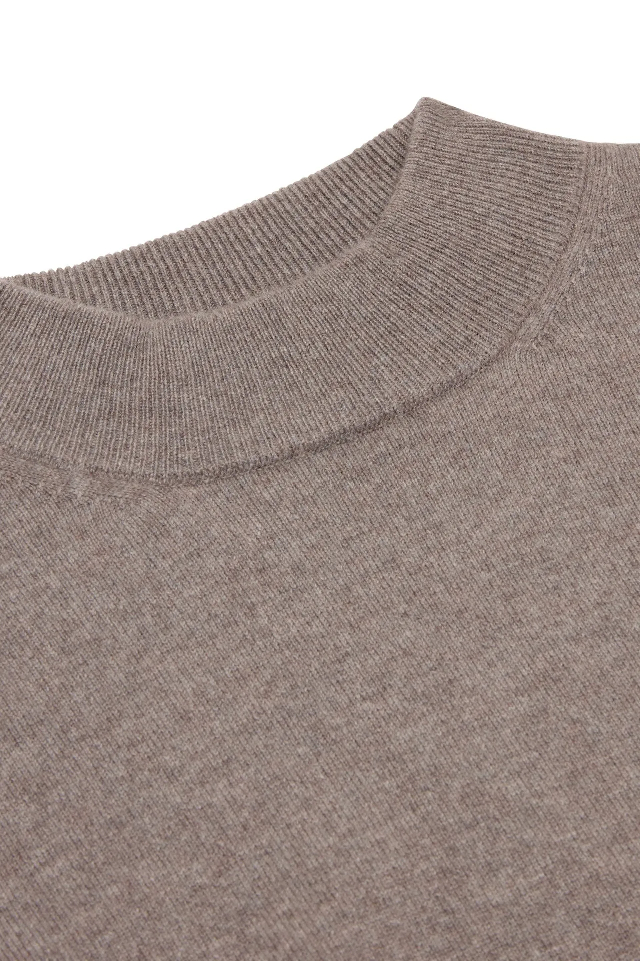 Dove Grey Cashmere High Neck Jumper