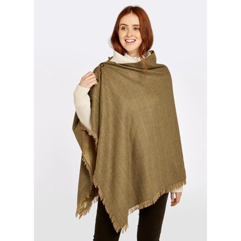 Dubarry Hazelwood Ladies Tweed Poncho - Elm