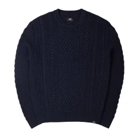 Edwin United Cable Knit Jumper - Navy