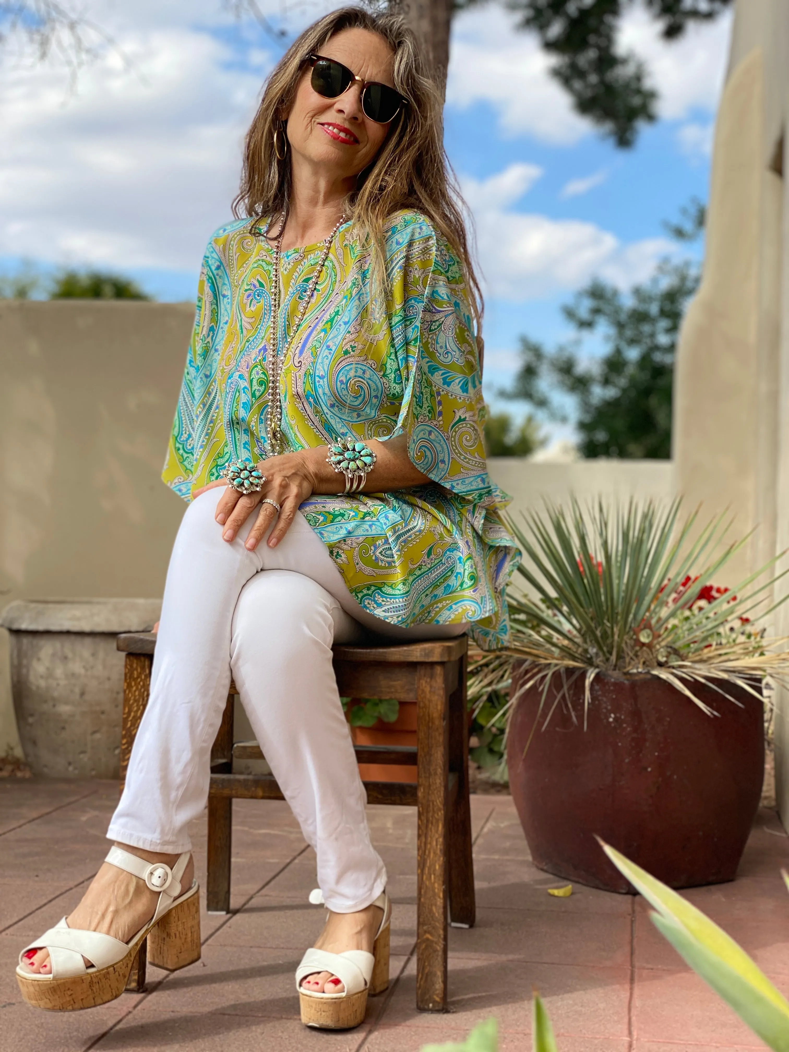 Electric Principessa Paisley Poncho