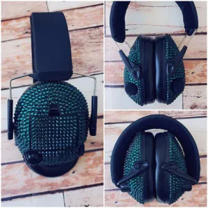 Emerald Sparkle Electronic Shooting Ear Muffs