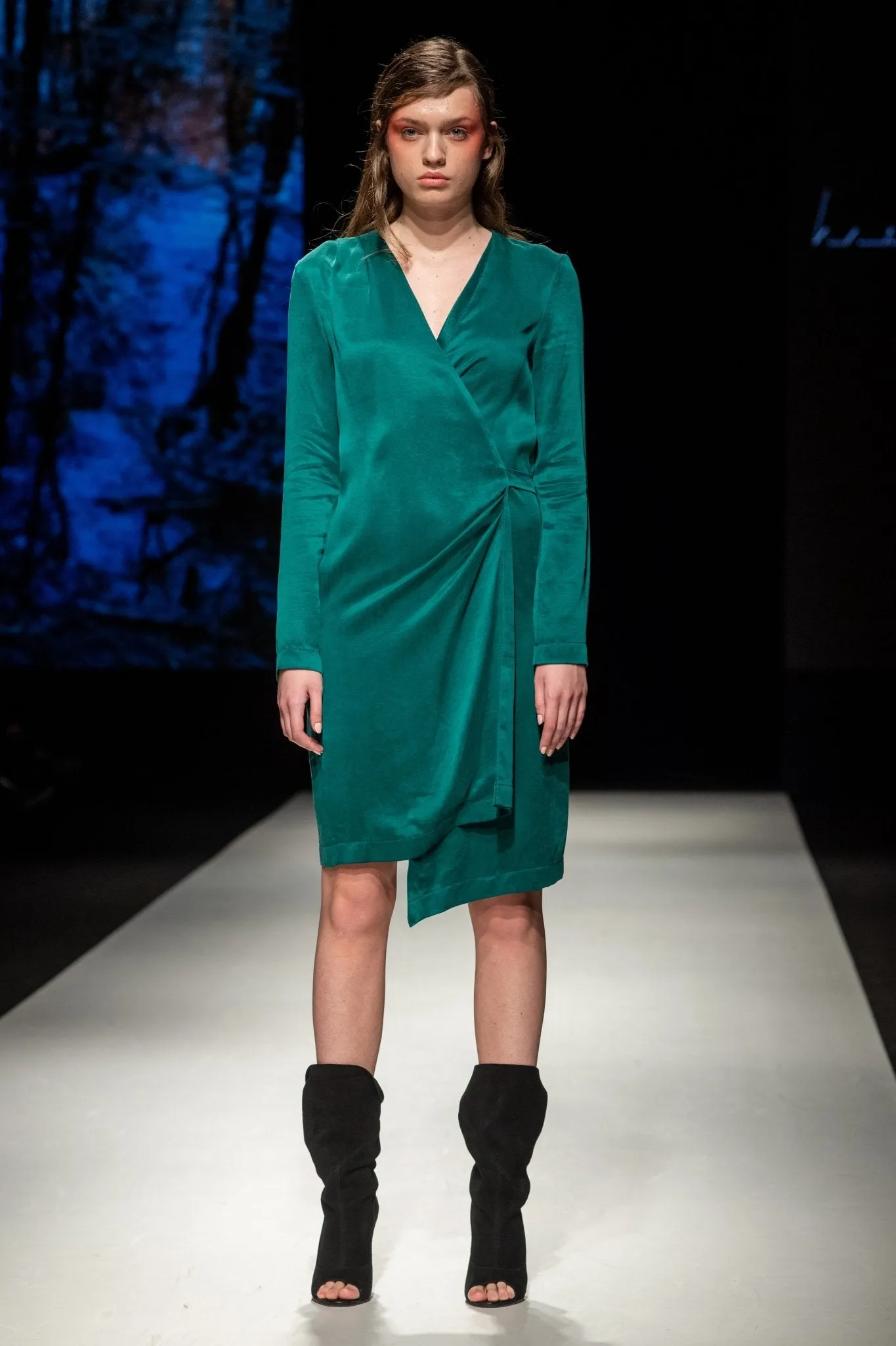 Emerald wrap dress