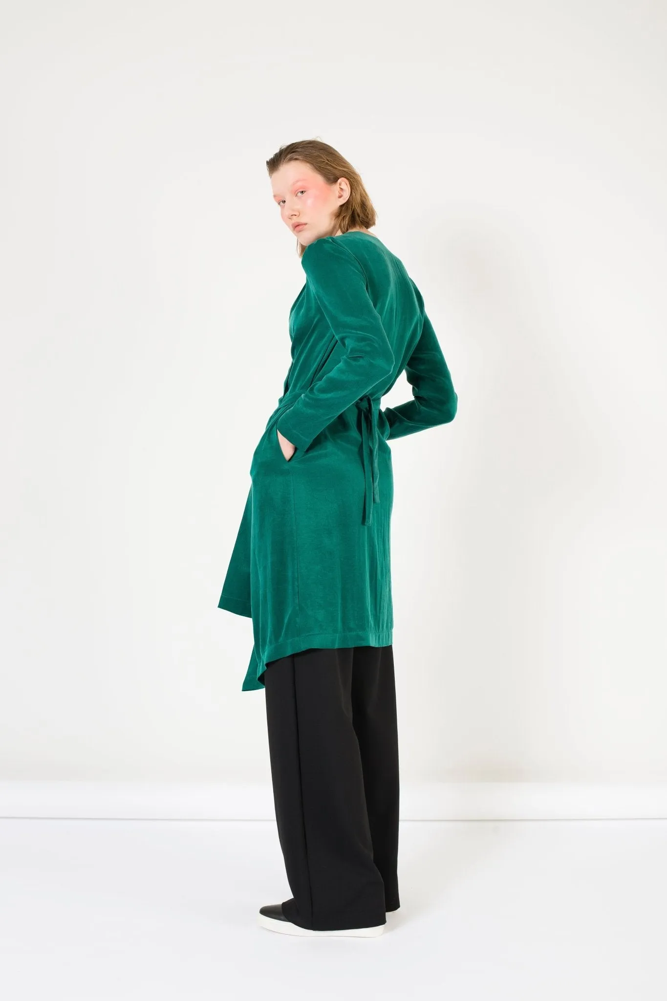 Emerald wrap dress