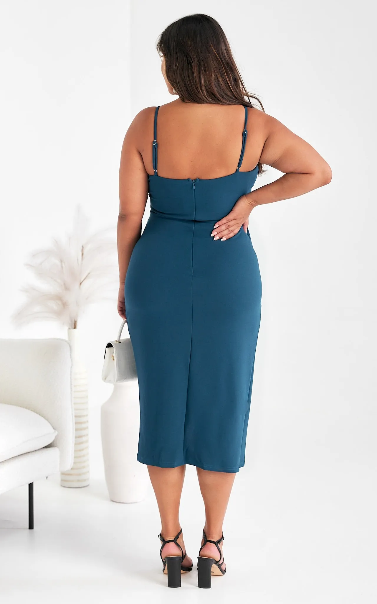 Evangeline Midi Dress - Midnight Blue