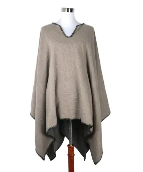 Fabiana Filippi Grey Cashmere Poncho