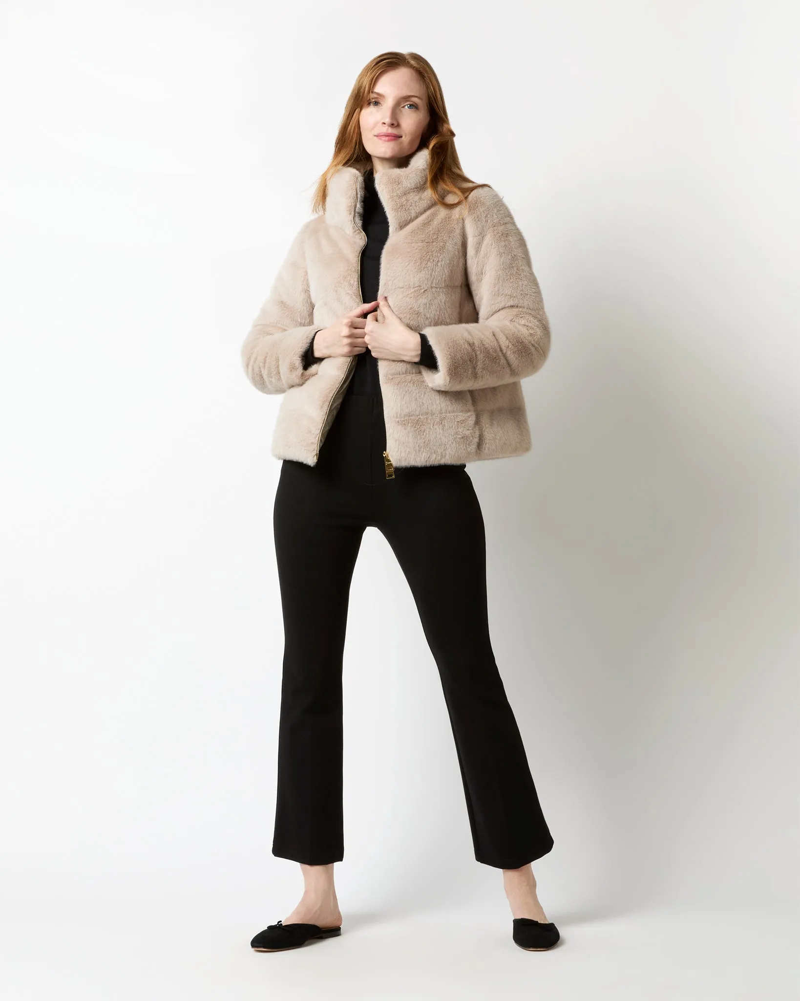 Faux Fur Teddy Jacket in Chantilly