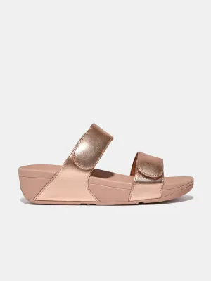 Fitflop Women's Lulu Adjustable Leather Slides