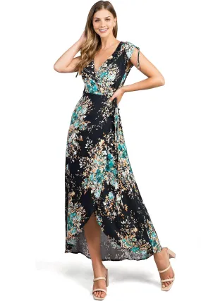 Floral Flow Wrap Dress