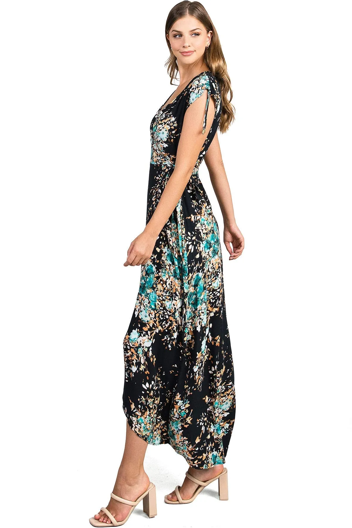 Floral Flow Wrap Dress