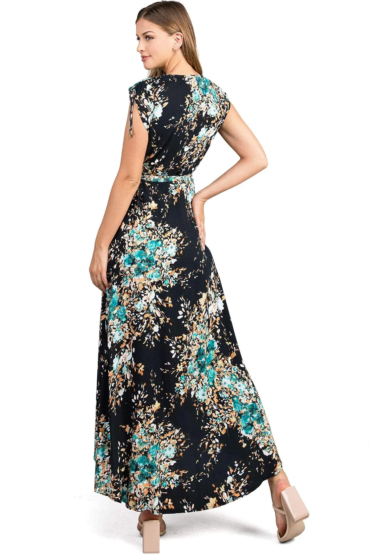 Floral Flow Wrap Dress