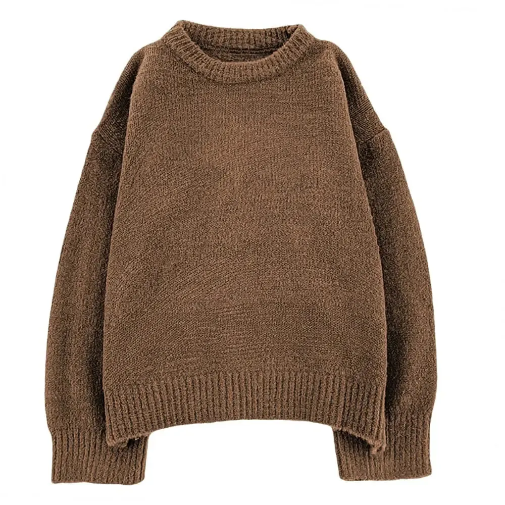 Flytonn-women fall outfits high street ins style -Vintage Y2K Oversized Green Sweater Crewneck Chunky Fuzzy Warm Cute Pullovers Autumn Winter Jumper