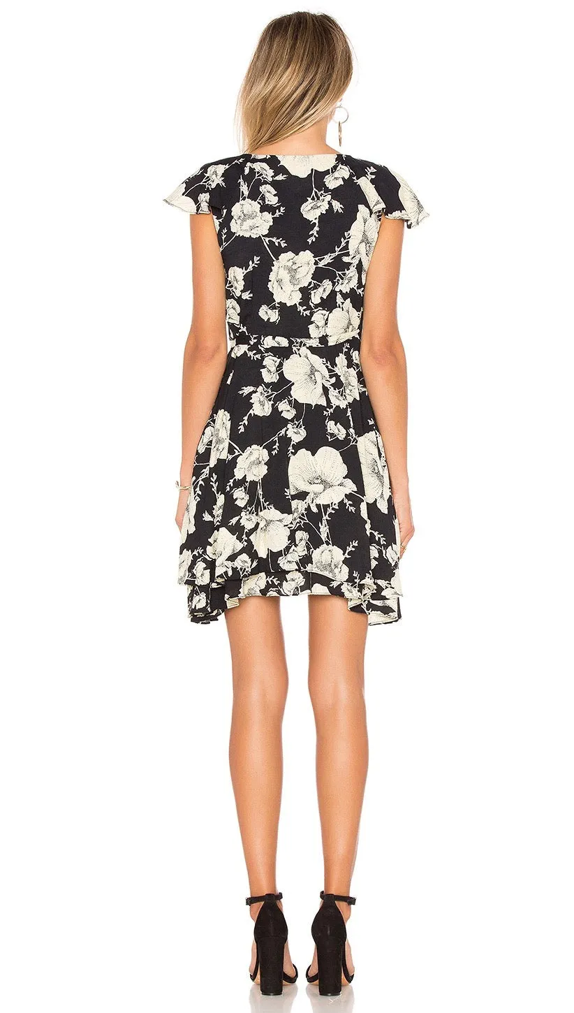 Free People French Quarter Mini Dress Black