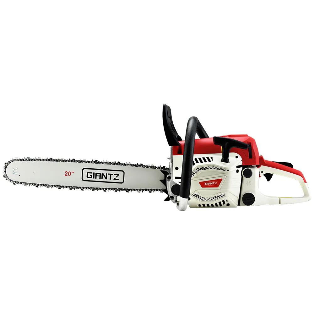 Giantz 62CC Chainsaw Commercial Petrol 20" Bar E-Start 20 Bar Pruning Chain Saw