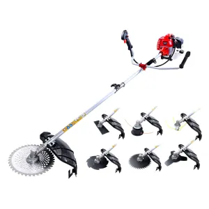 Giantz 62CC Pole Chainsaw Petrol 7 In 1 Brush Cutter Whipper Snipper Multi Tools