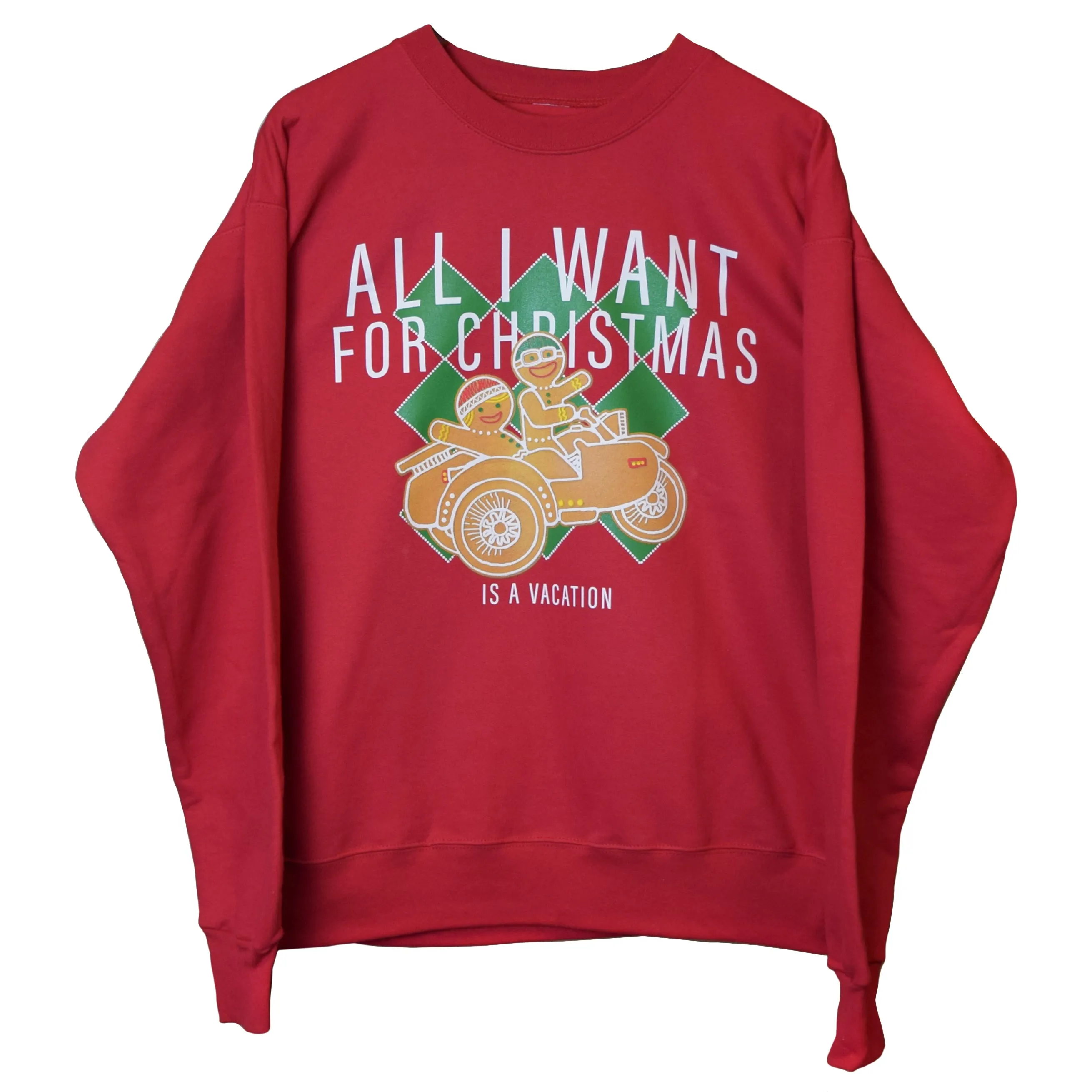 Gingerbread Christmas Sweatshirt Red Discontinued