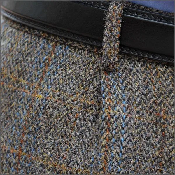 Harris Tweed Brown, Blue, Herringbone 3pc Suit>