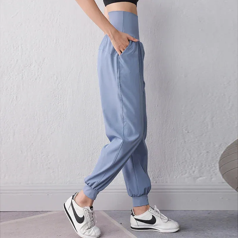 High Waist Loose Fitness Jogging Sweatpant - Quick Dry