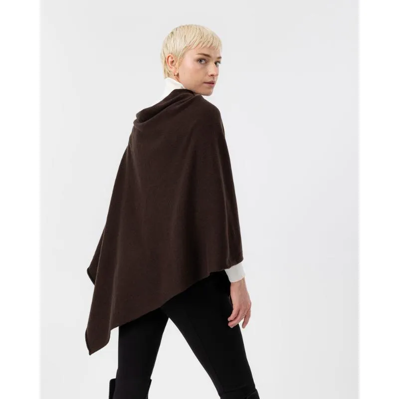 Holebrook Sofie Merino Wool Ladies Poncho - Dark Taupe