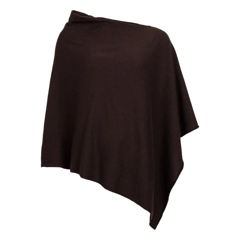 Holebrook Sofie Merino Wool Ladies Poncho - Dark Taupe