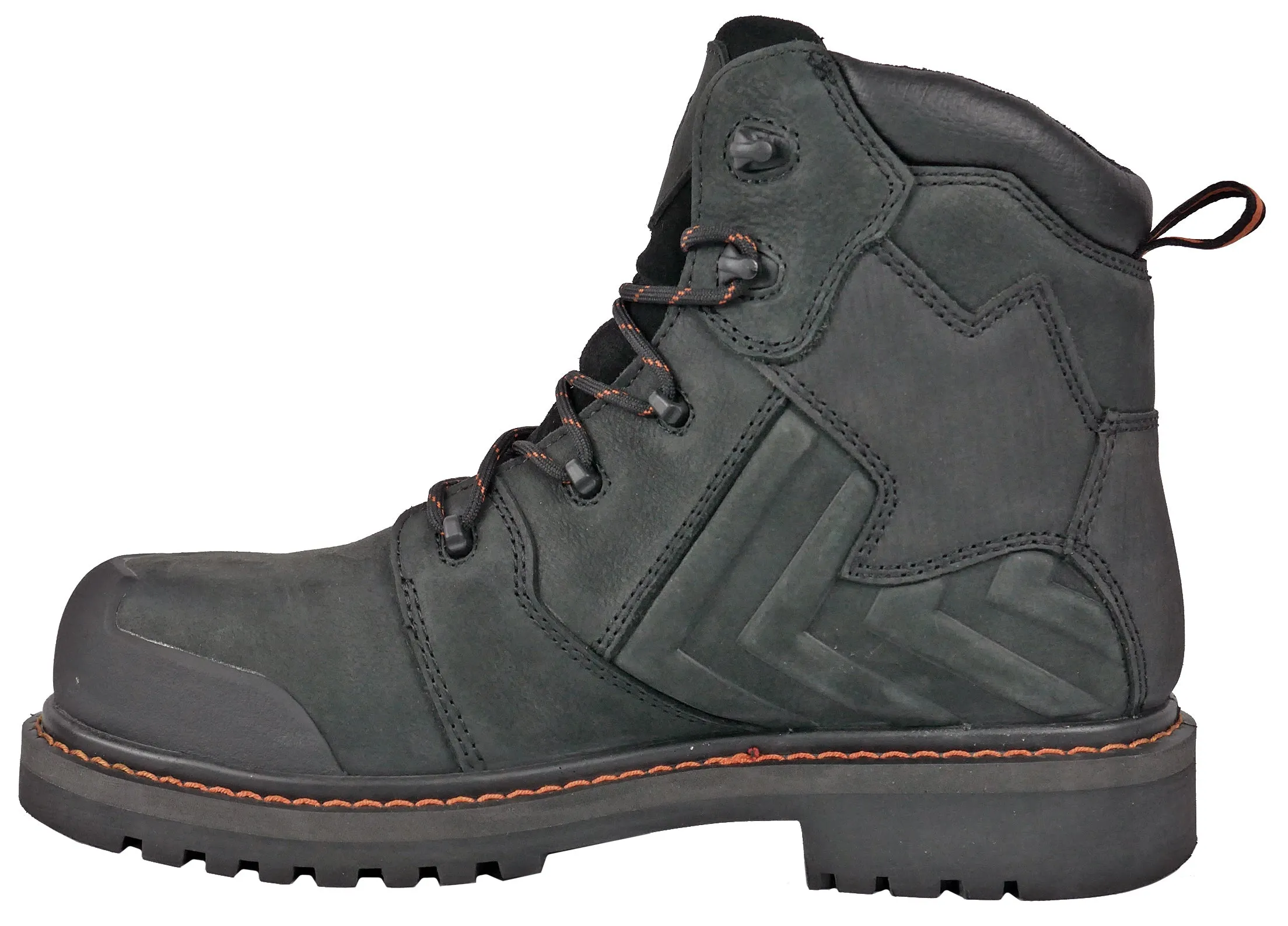 Hoss Men's Composite Safety Toe 60145 Bronc Black Waterproof Boot - Big Sizes Available