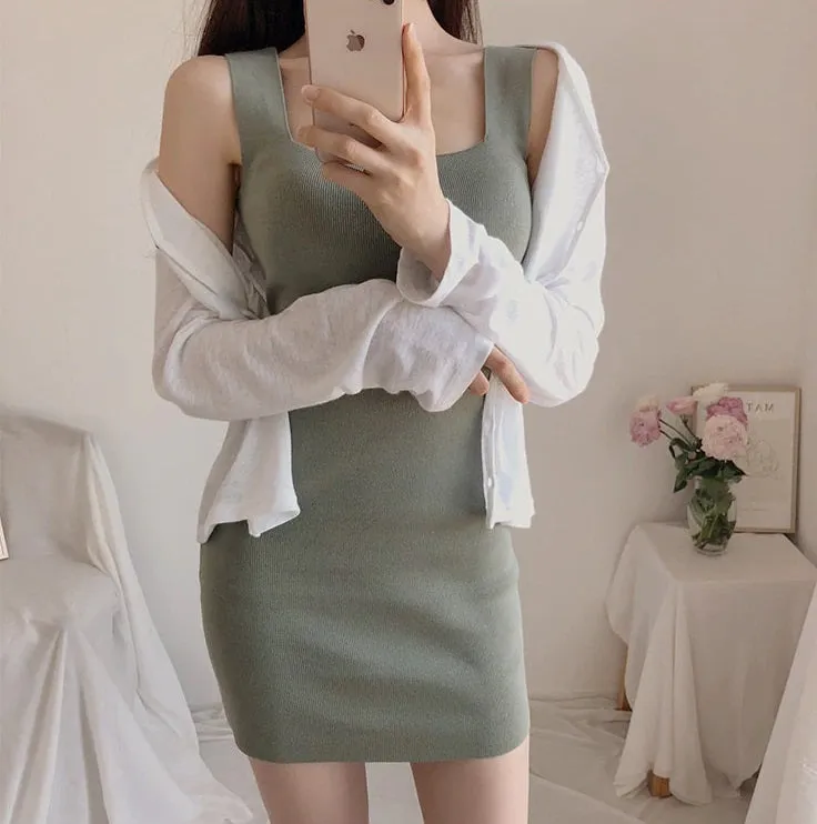 Knitted Long Slim Fit Elastic Bodycon Sexy Skinny Dress