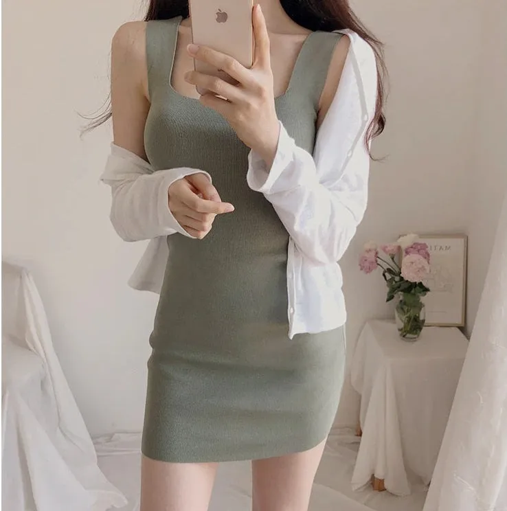 Knitted Long Slim Fit Elastic Bodycon Sexy Skinny Dress