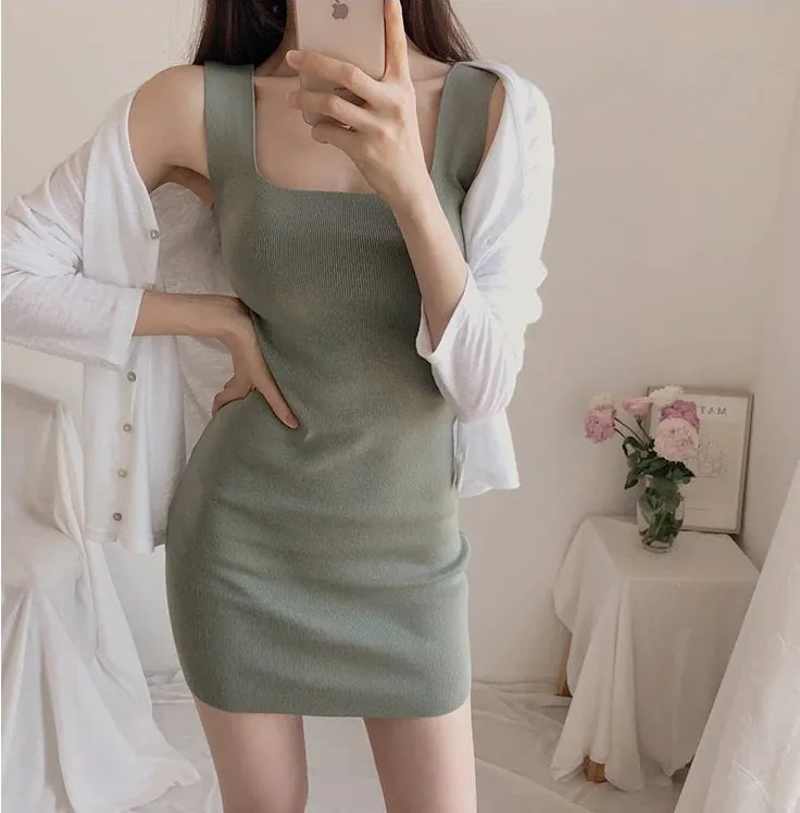 Knitted Long Slim Fit Elastic Bodycon Sexy Skinny Dress